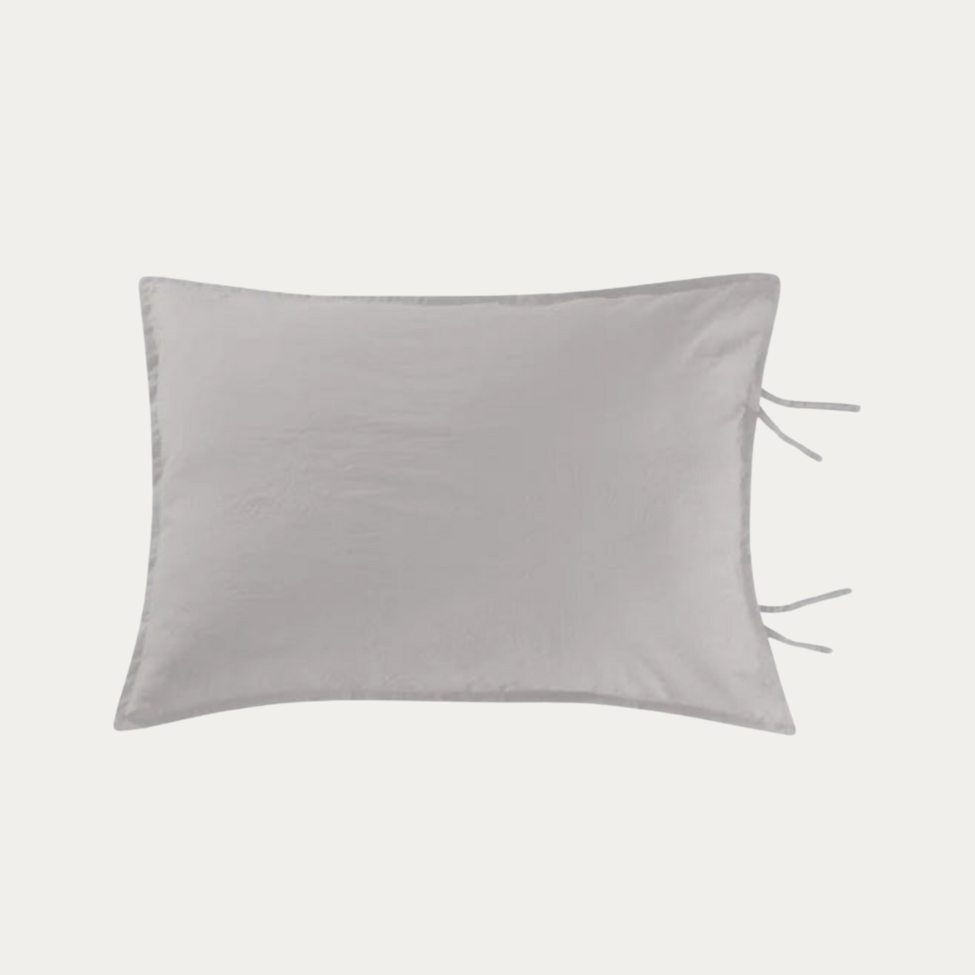 Funda de Almohada Stone-wash con atados