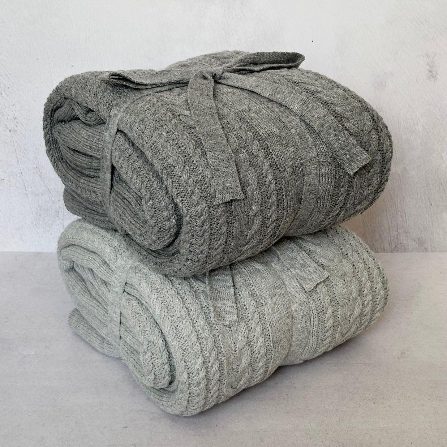 Frazada tejida trenza XL