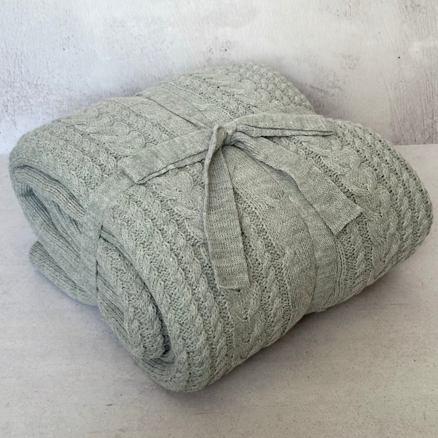 Frazada tejida trenza XL