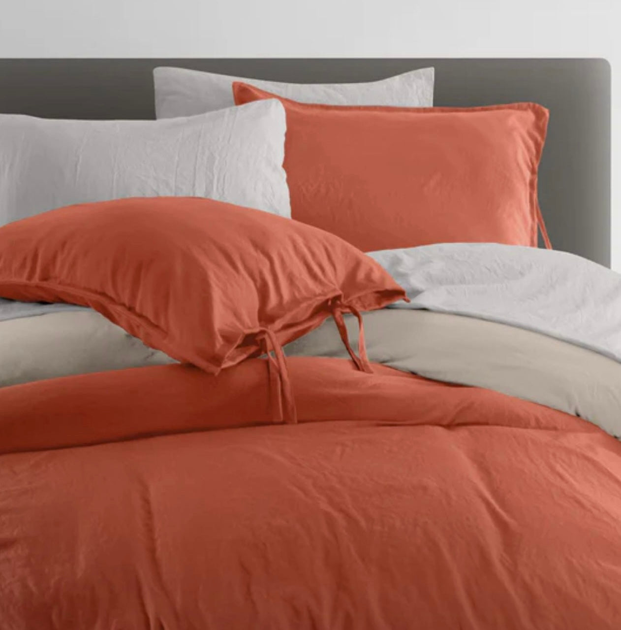 Set de Funda de Duvet Microfibra Stone-wash Doble-vista