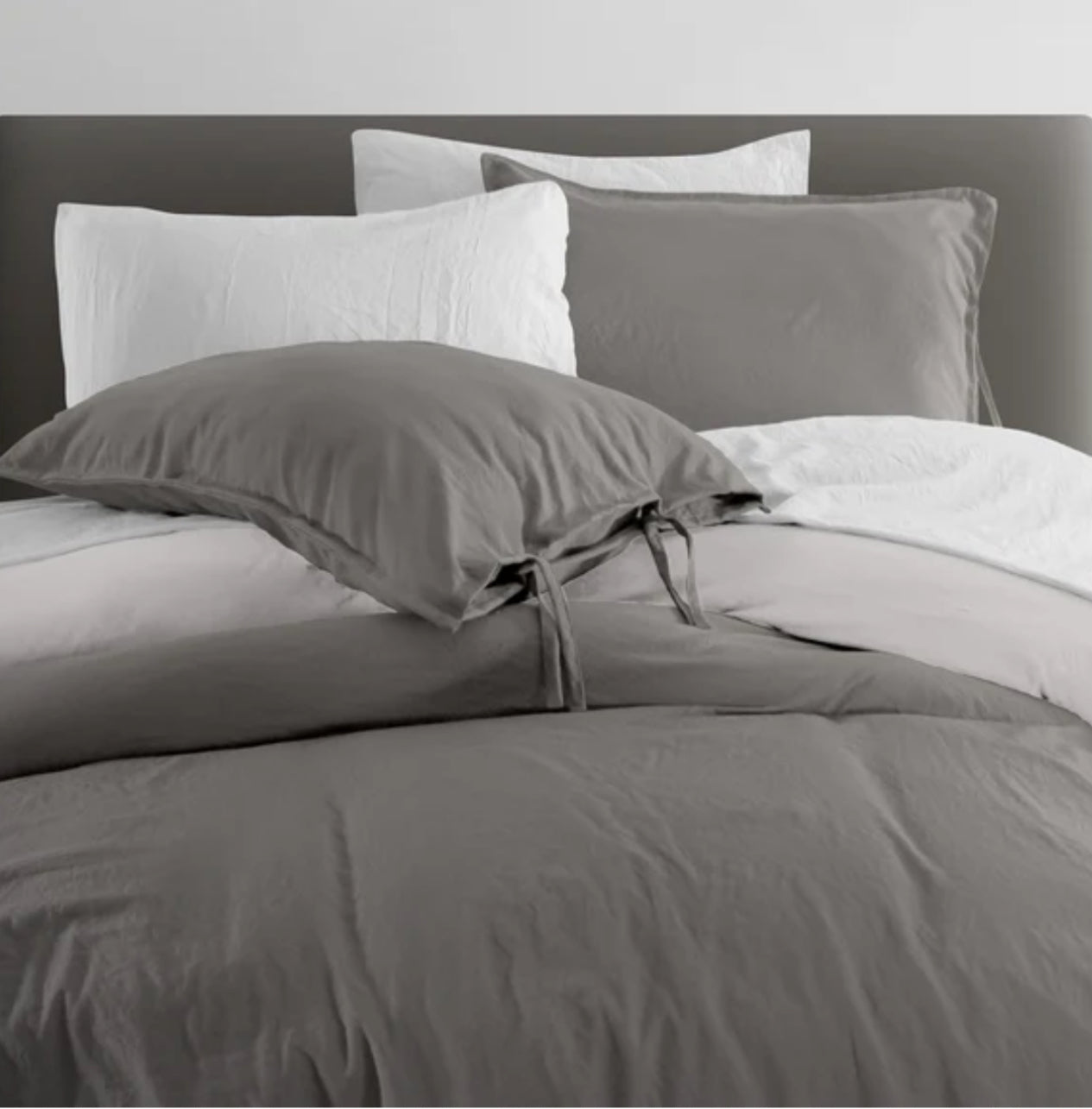 Set de Funda de Duvet Microfibra Stone-wash Doble-vista