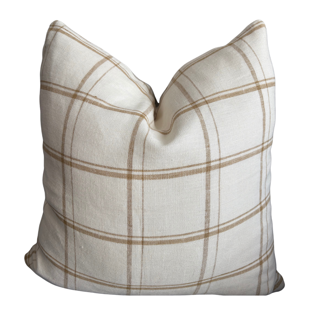 Cojin Plaid - Beige