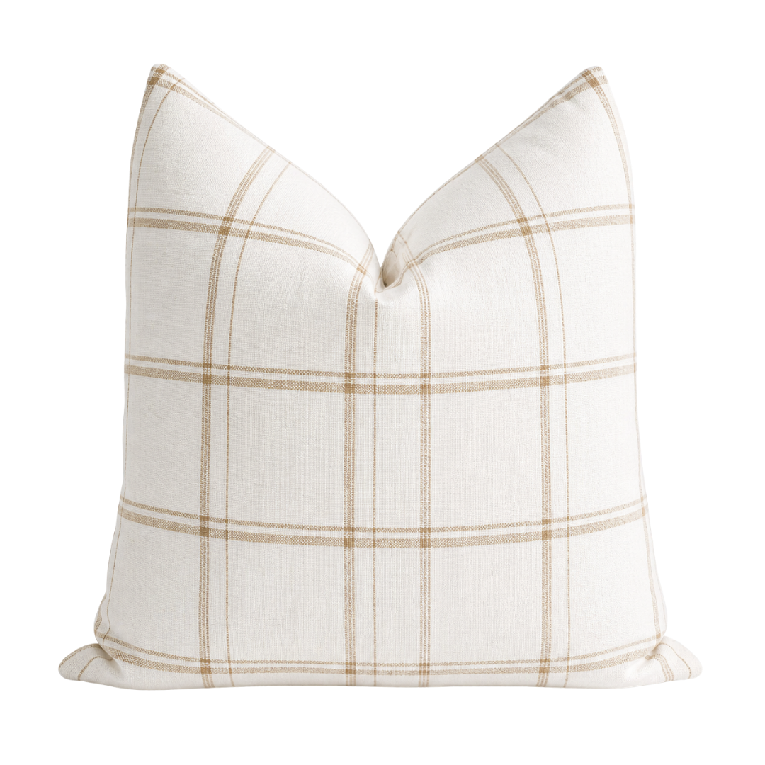 Cojin Plaid - Beige