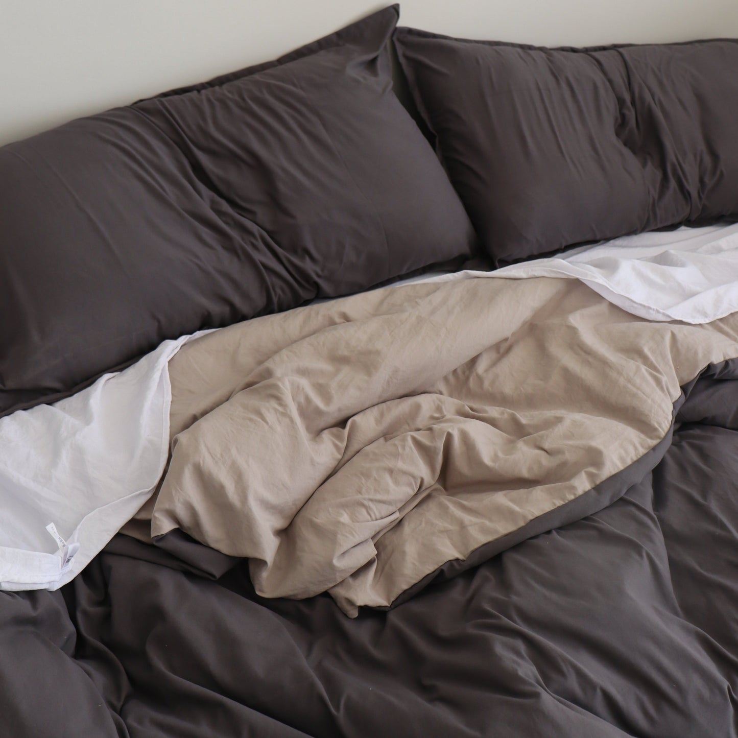 Set de Funda de Duvet Microfibra Stone-wash Doble-vista