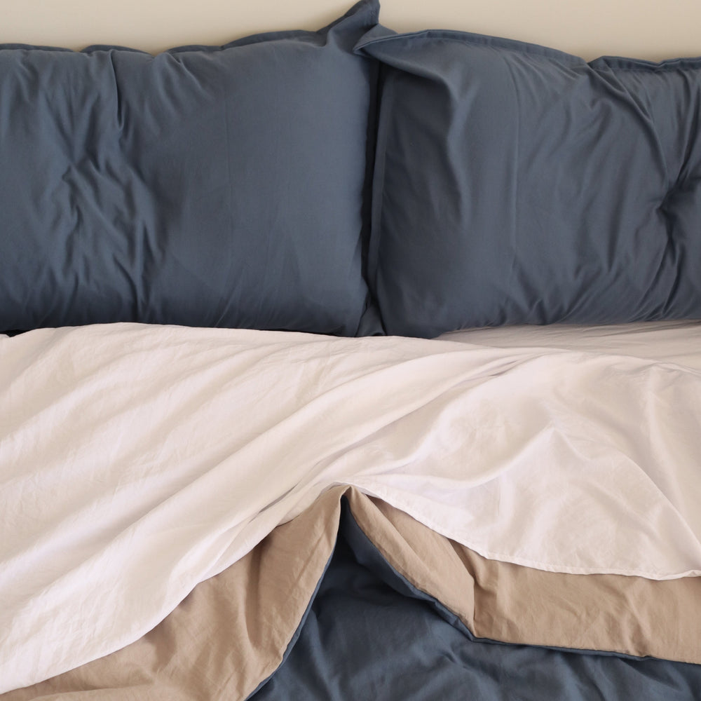 Set de Funda de Duvet Microfibra Stone-wash Doble-vista