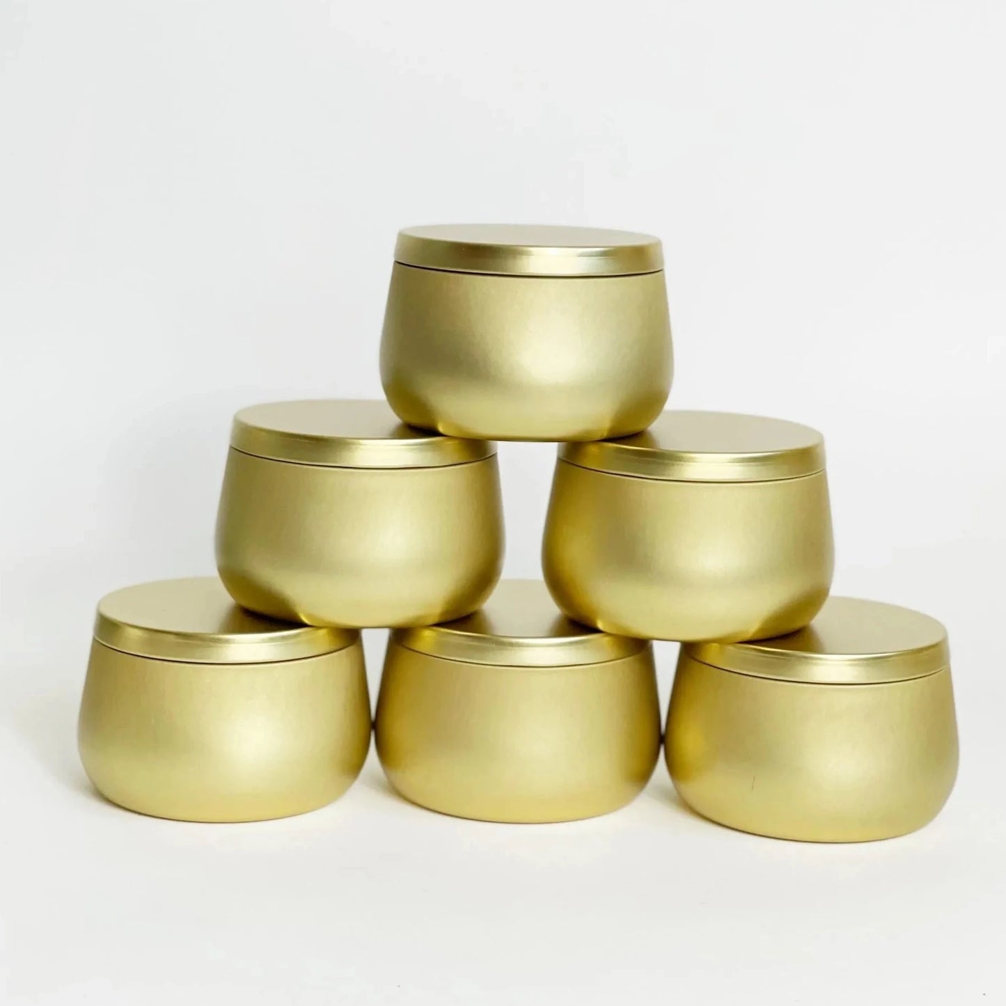 Vela 8 oz. Cera de Coco - Envase lata dorada