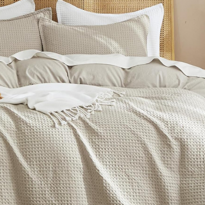 Set de Funda de Duvet Microfibra Waffle