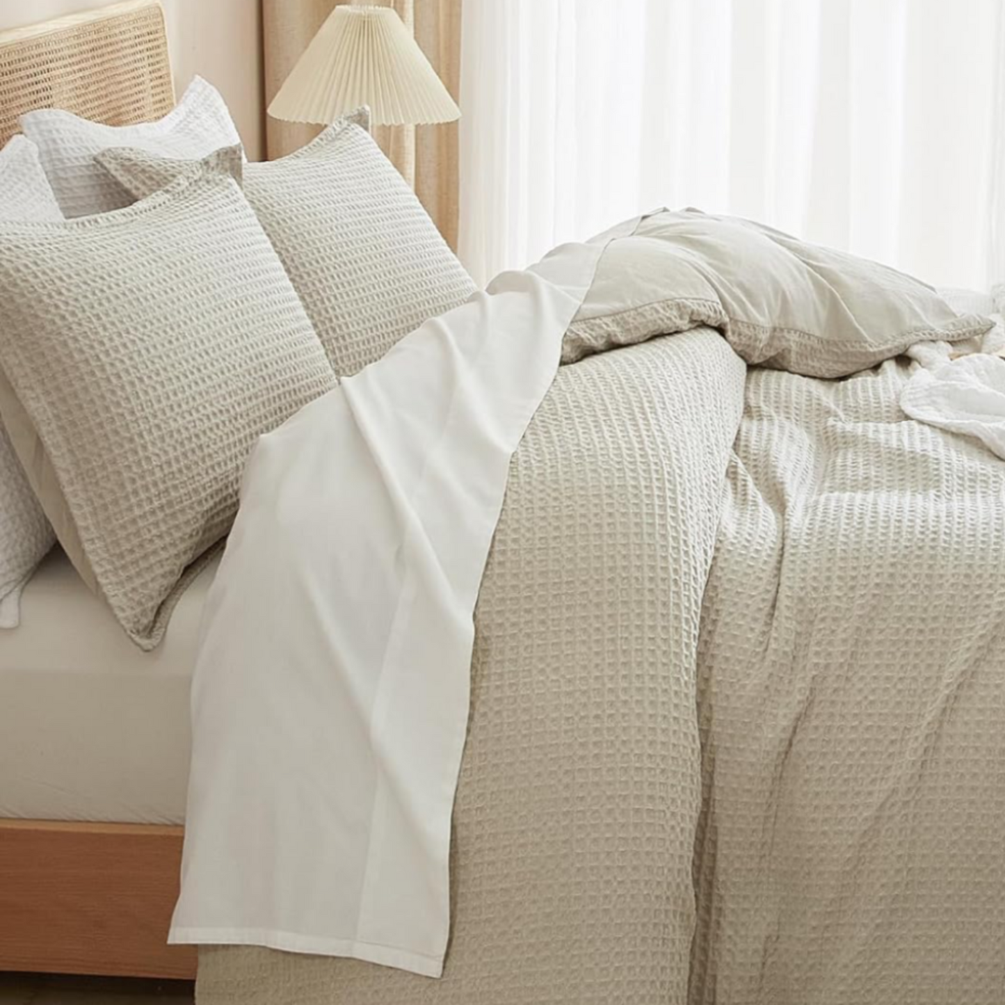 Set de Funda de Duvet Microfibra Waffle