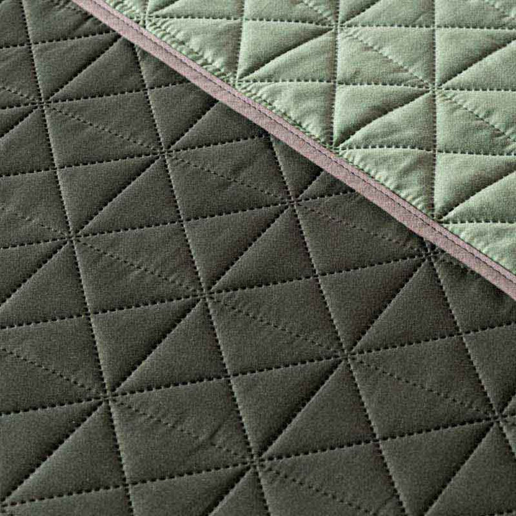 Quilt Olivo/Sage doble-vista