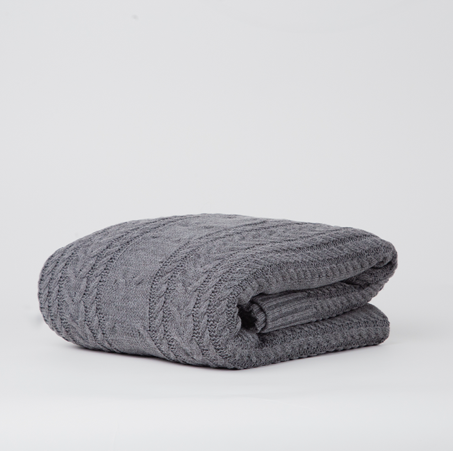 Frazada tejida trenza - Bordada