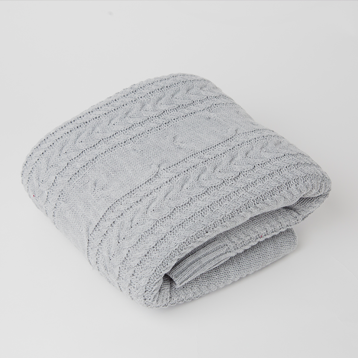 Frazada tejida trenza - Bordada