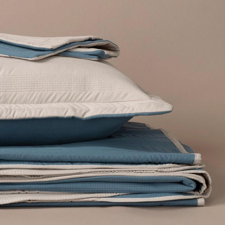 Quilt Crème/Bleu 3 pz.