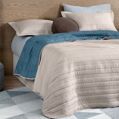 Quilt Crème/Bleu 3 pz.
