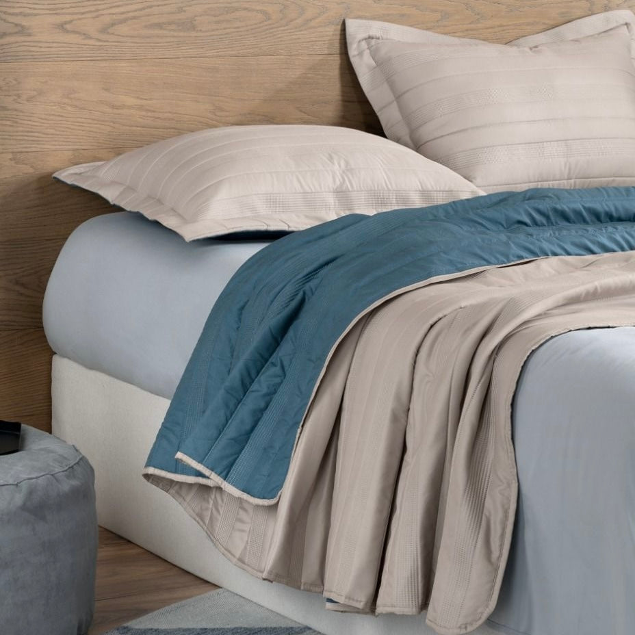 Quilt Crème/Bleu 3 pz.