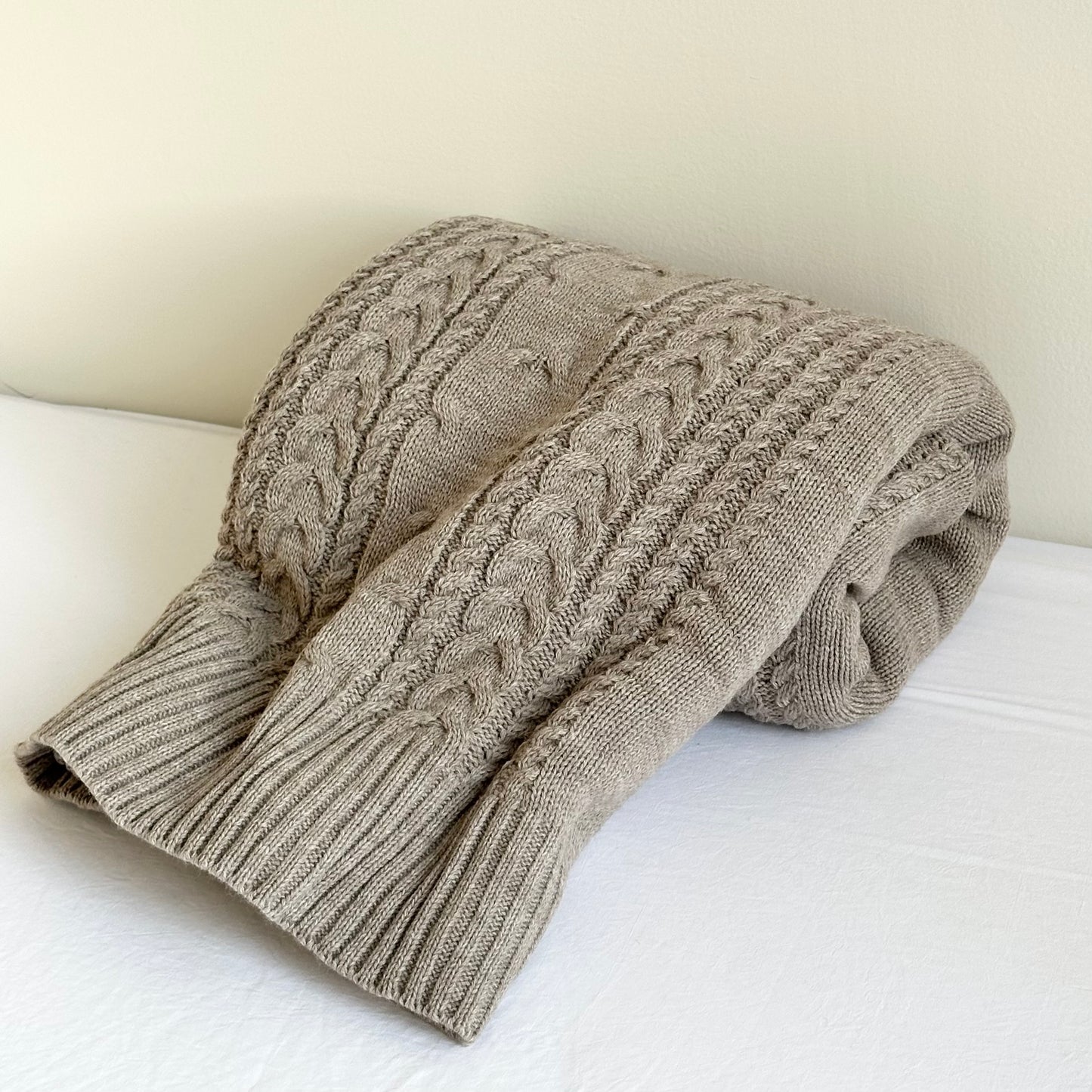 Frazada tejida trenza - Bordada