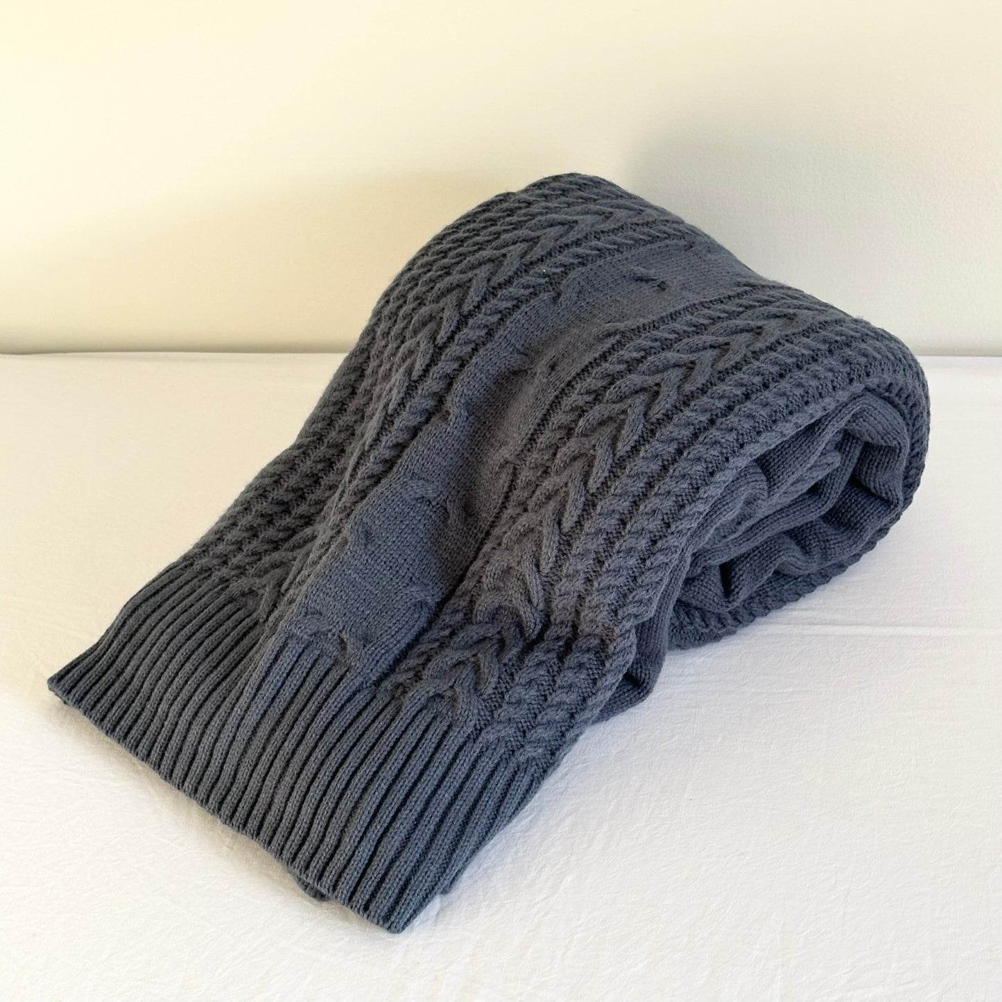 Frazada tejida trenza - Bordada