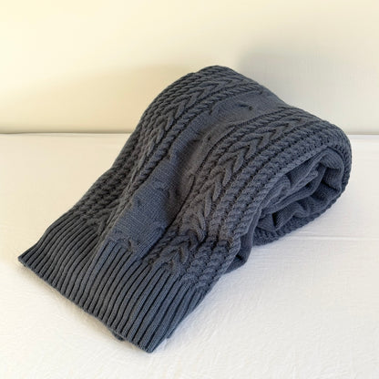 Frazada tejida trenza - Bordada