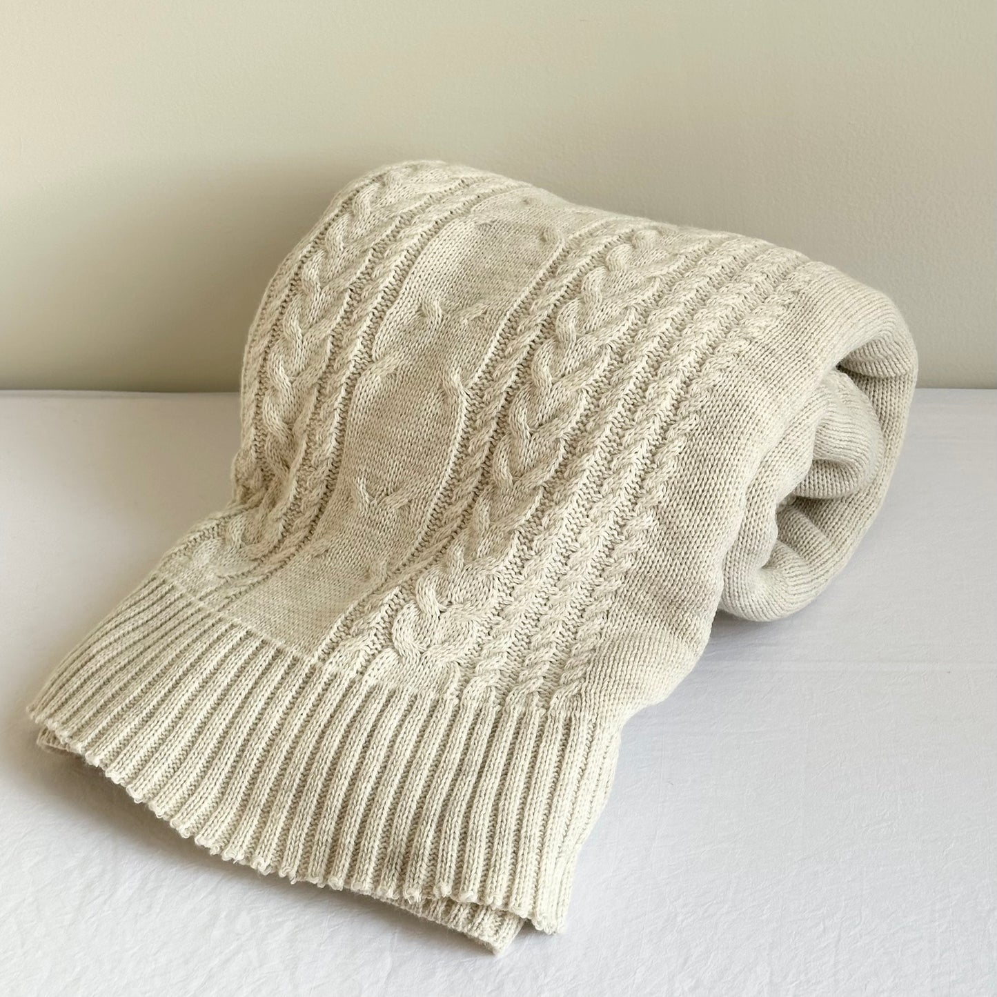 Frazada tejida trenza - Bordada