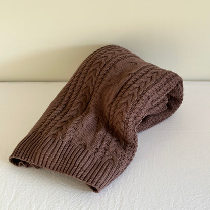 Frazada tejida trenza - Bordada