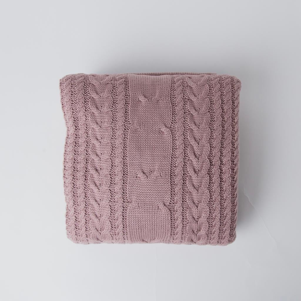 Frazada tejida trenza - Bordada