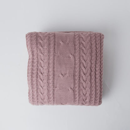 Frazada tejida trenza - Bordada