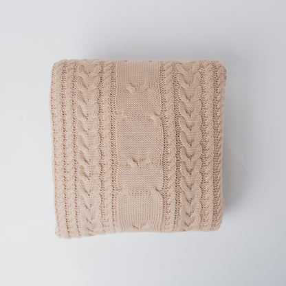Frazada tejida trenza - Bordada