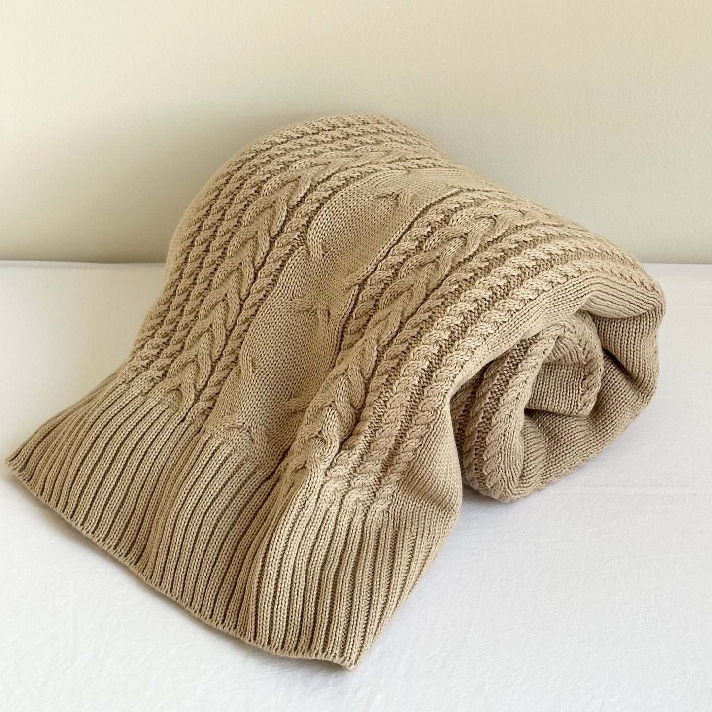 Frazada tejida trenza - Bordada