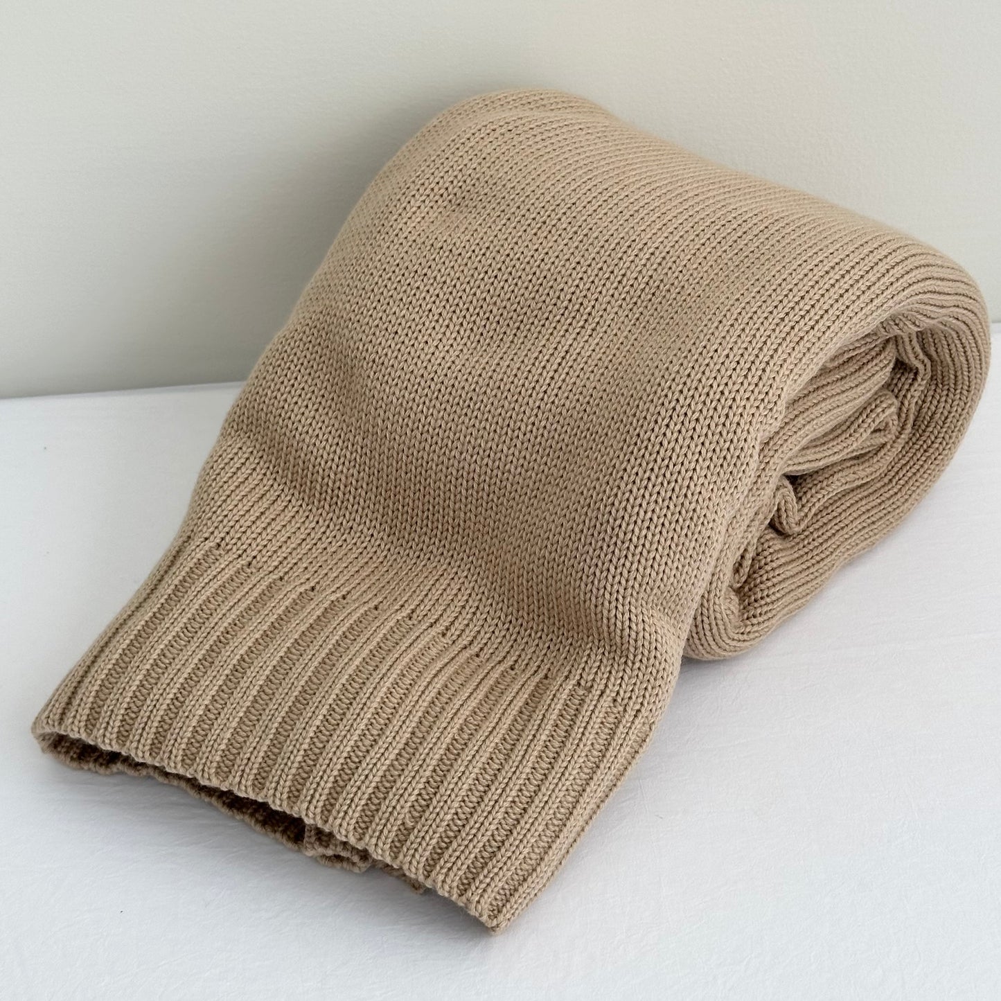 Frazada tejida lisa - Bordada